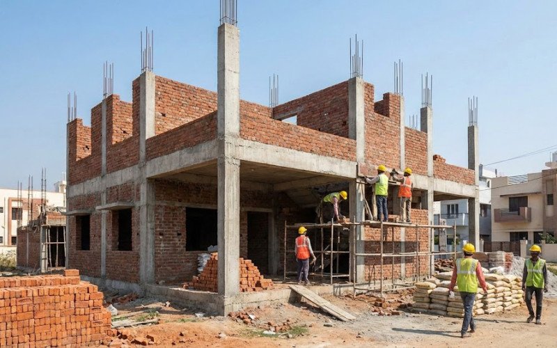 2BHK House Construction Update in India – Naksha Store